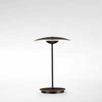 marset -   lampe de table ginger wengé / blanc design bois